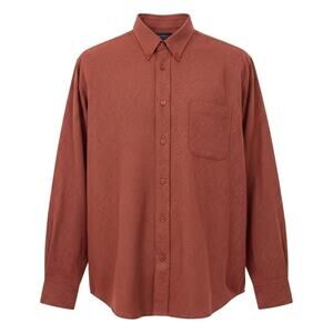 Consensus Sportswear Men's Large Red Plaid Long Sleeve Button Down Shirt Rayon